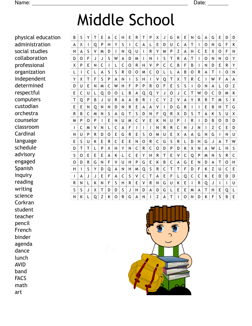 Crossword Puzzles Word Search Middle School Printable Crossword Puzzles Word Search Middle School Printable