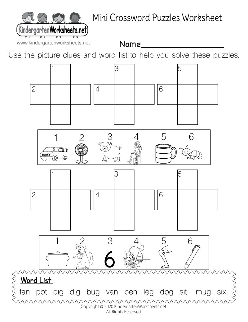 Mini Crossword Printable