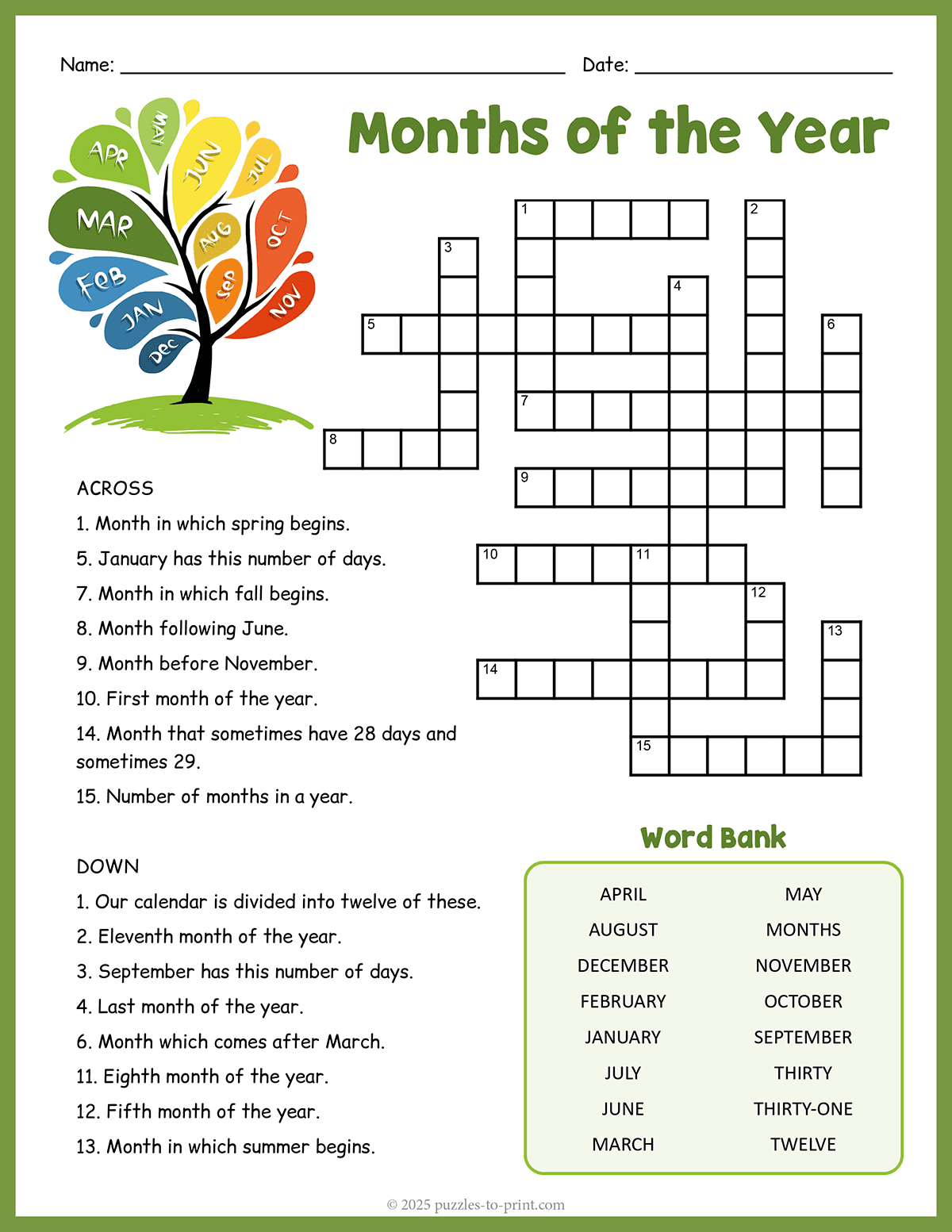 Free Printable Crosswords Key Stage 1 Free Printable Crosswords Key Stage 1