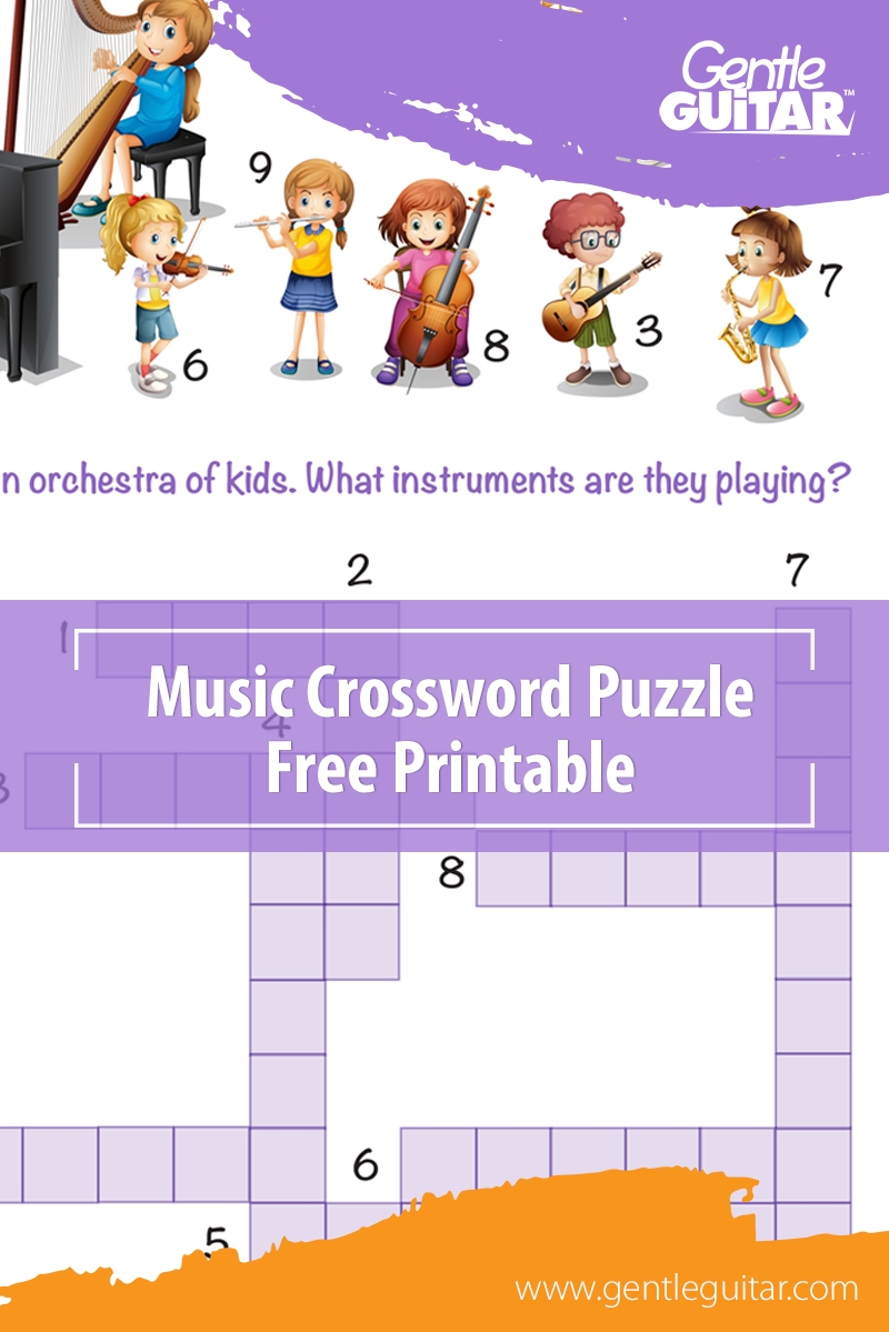Printable Crossword Puzzles Music Crossword Puzzles Printable