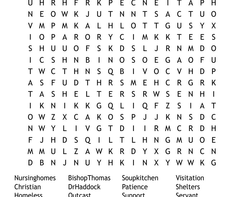 NEA Home Mission Word Search WordMint