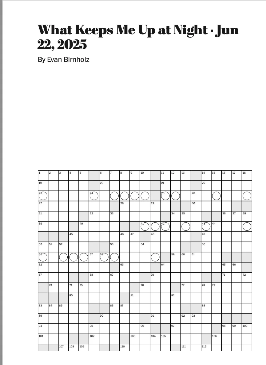 Free Printable Washington Post Crossword Puzzles