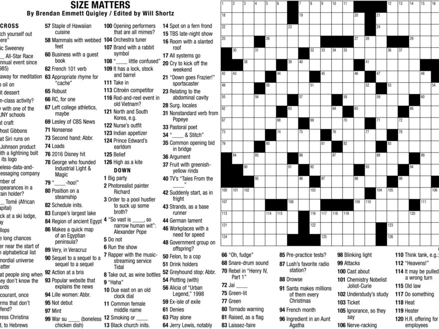 New York Times Crossword Puzzle