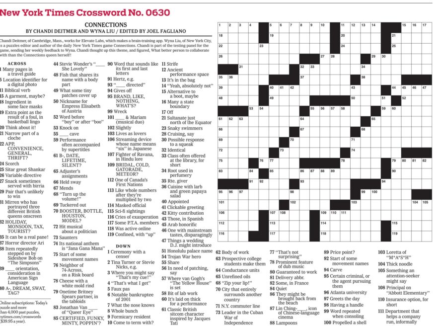 New York Times Daily Crossword Puzzles