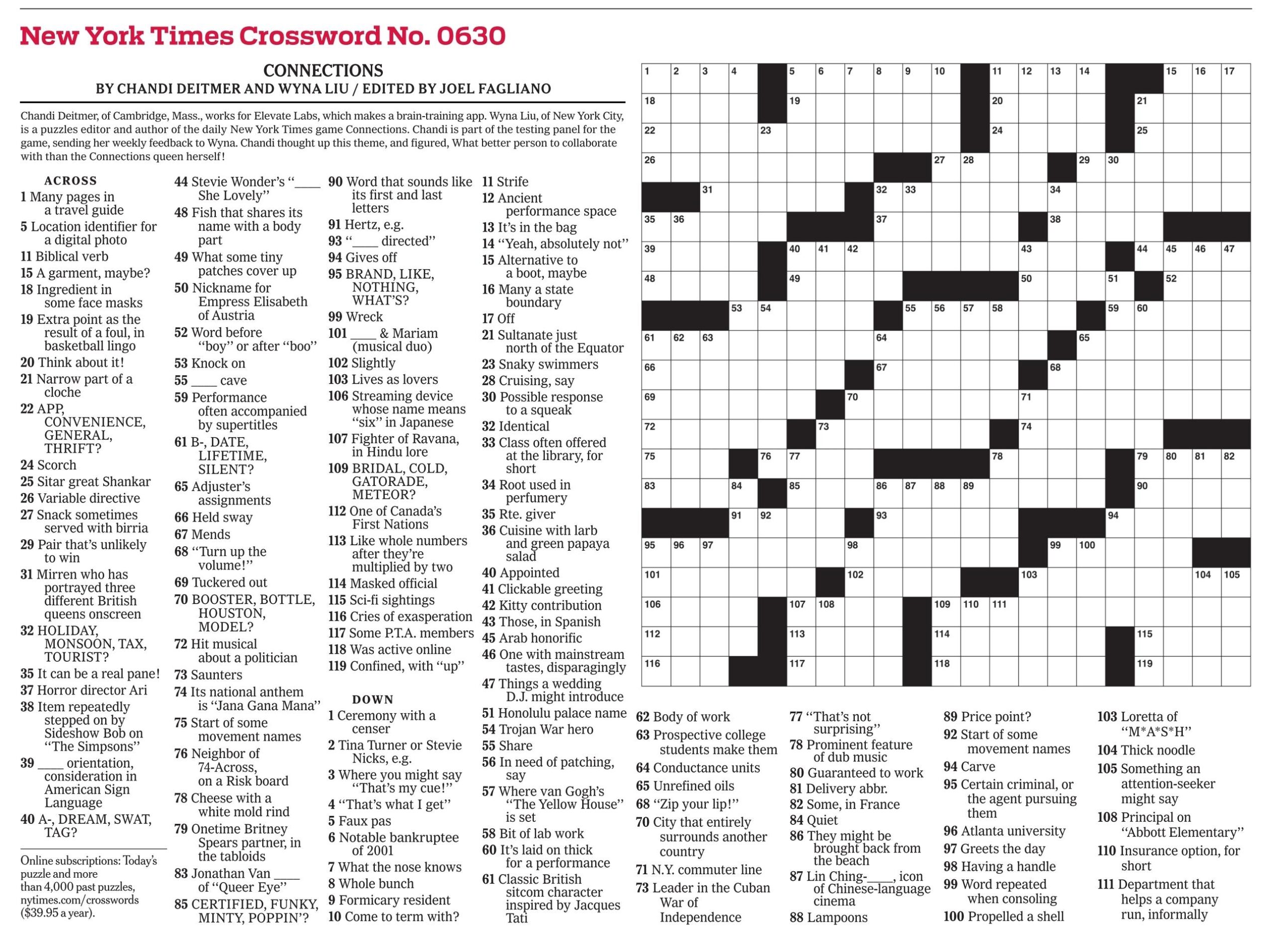 Sunday Crossword Puzzles Printable Free