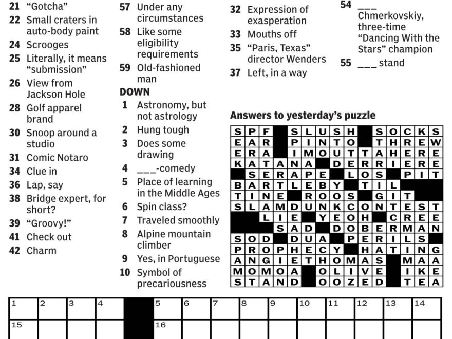 New York Times Daily Crossword Puzzles