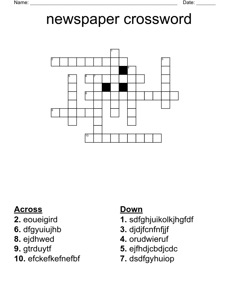 Crosswords Puzzles In Newspapers For Kids Printable Crosswords Puzzles In Newspapers For Kids Printable