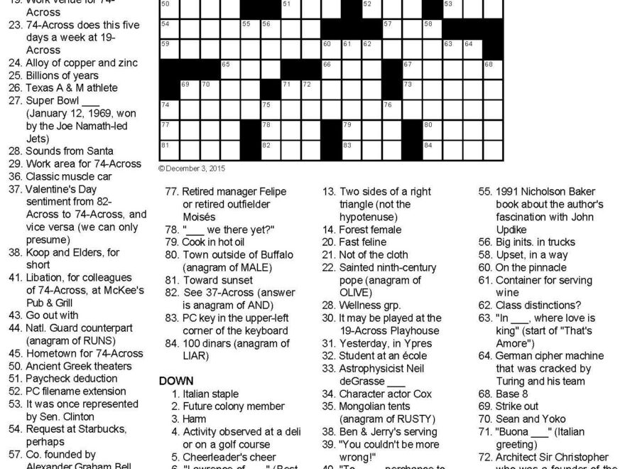 Not Your Garden Variety Birthday Present Crossword Puzzle