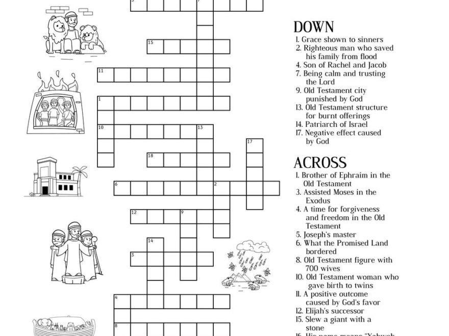 Old Testament themed Crossword Puzzles Beeloo Printable Crafts And Activities For Kids