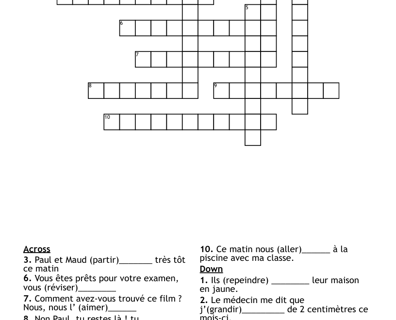 Pass Compos Crossword WordMint