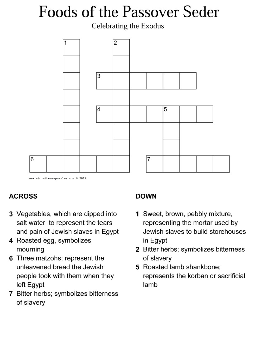 Passover Puzzles By Contributor