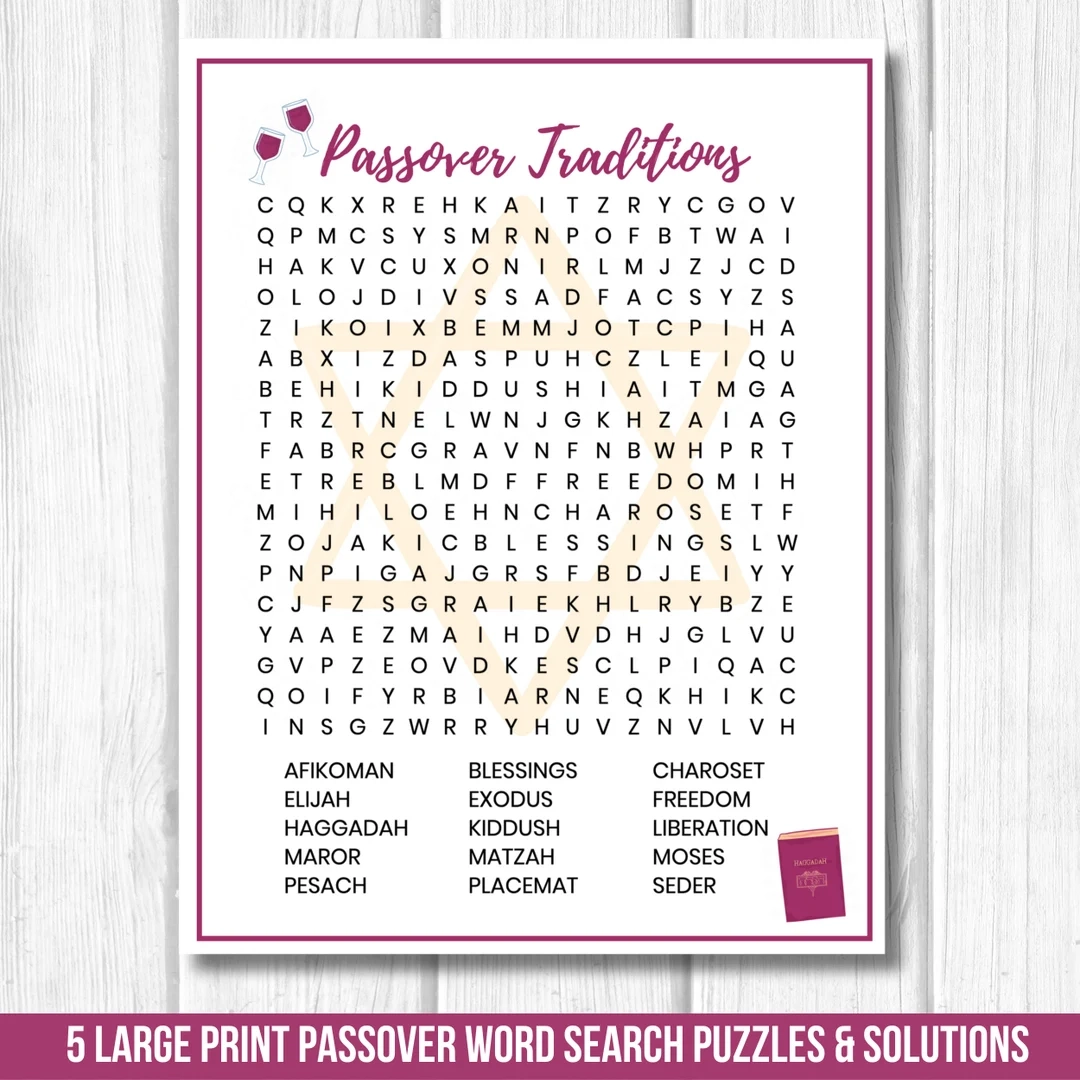 Passover Crossword Puzzle Printable