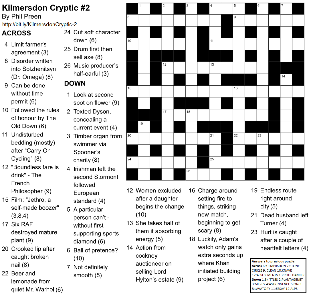 Phil s Crossword Puzzles Phil s Crossword Puzzles