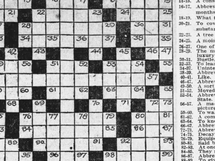 Play This Boston Globe Crossword Puzzle From 1917 The Boston Globe
