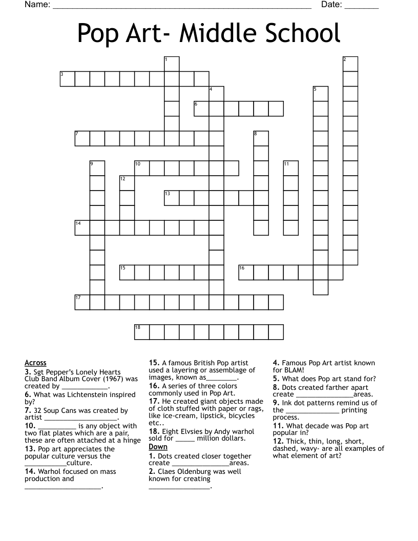 Printable Crossword Puzzles Themed Pop Cilture