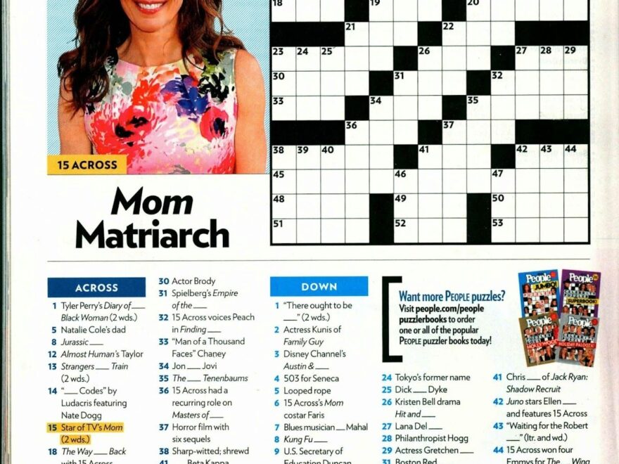 Printable People Magazine Crossword Puzzles Printable Crossword Puzzles
