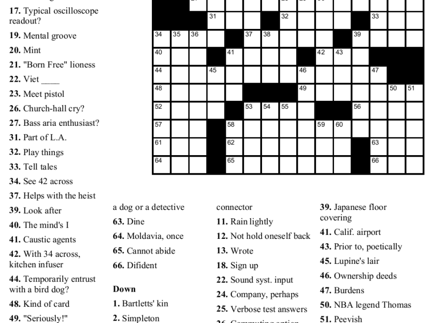 Puzzle 5 Bail Out Beekeeper Crosswords