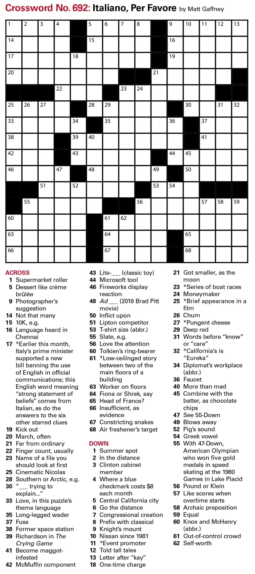 Printable Crossword Puzzles Indianapolis Star