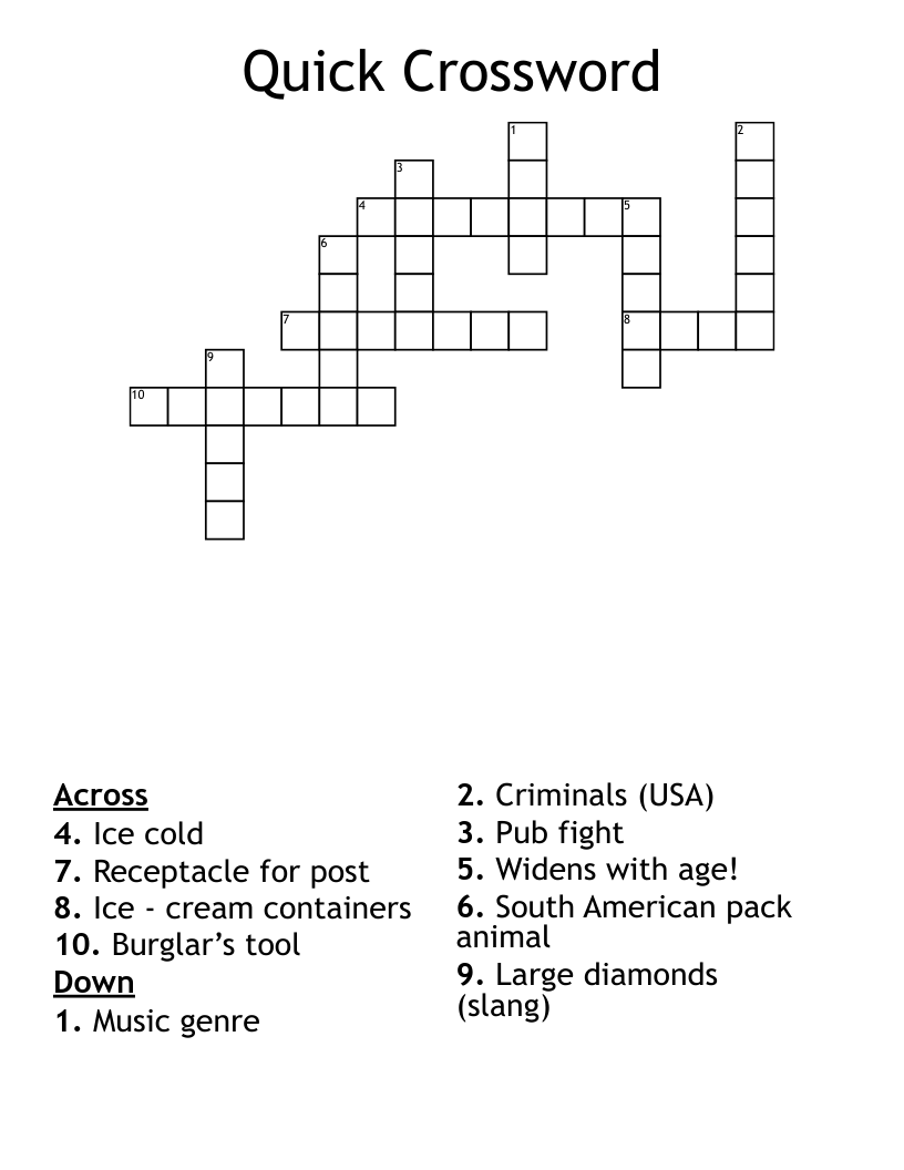 Quick Crossword WordMint