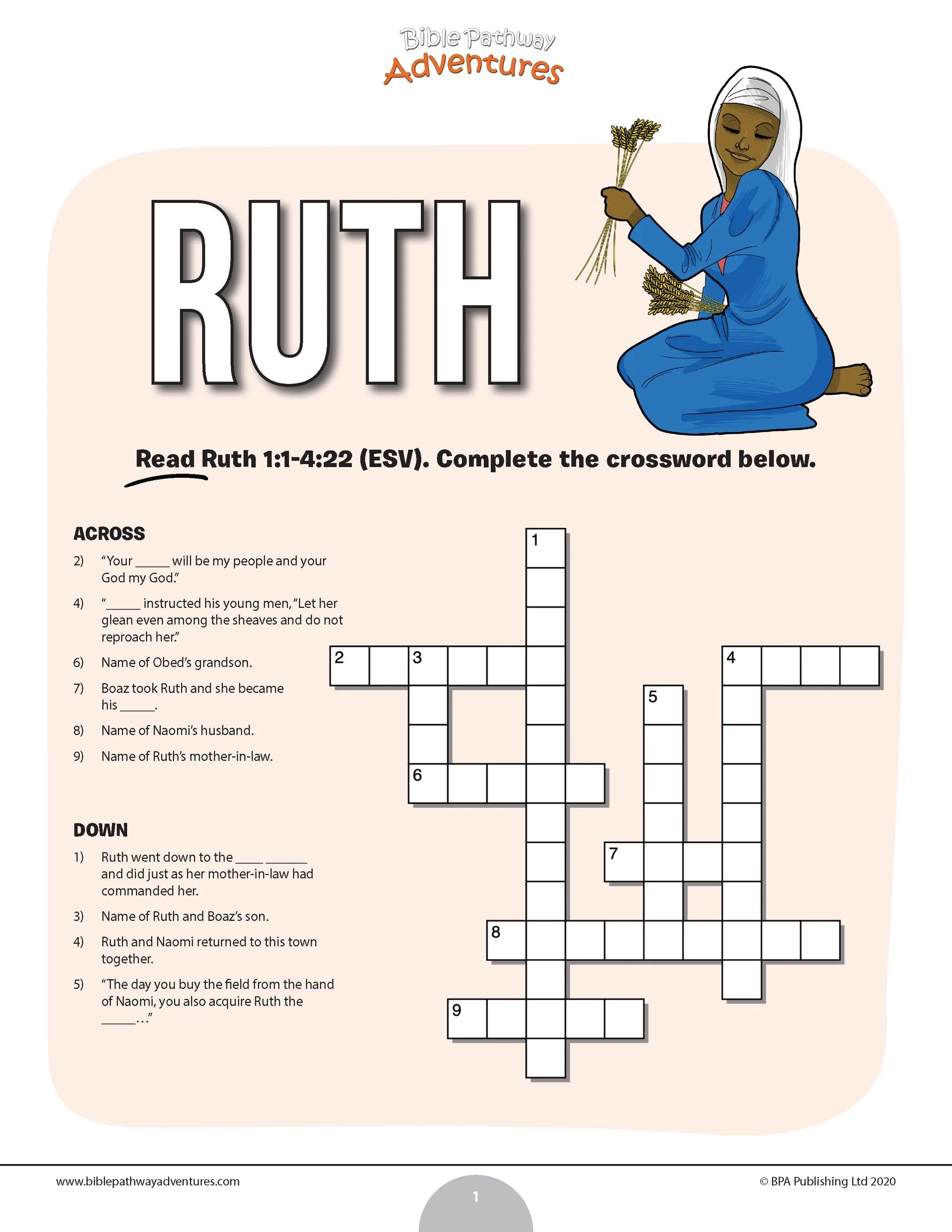 Printable Religious Crossword Puzzles