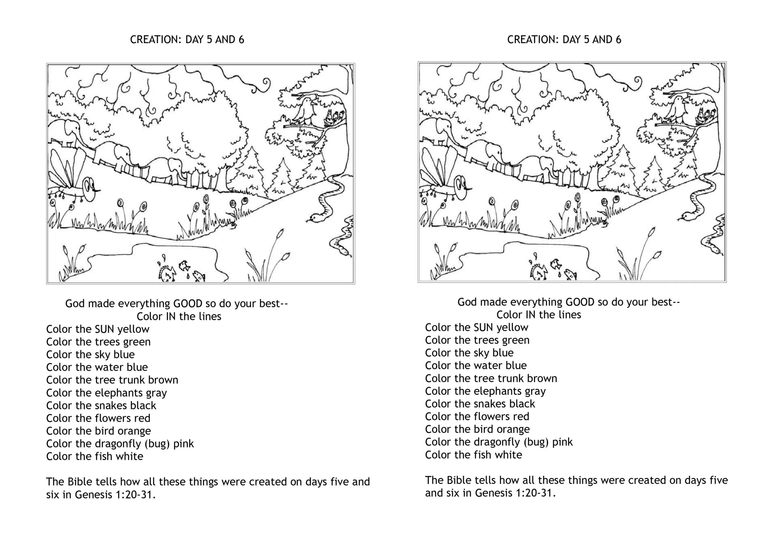 Simple Crossword Activity Sheets About The Creation Story Ministry To Children