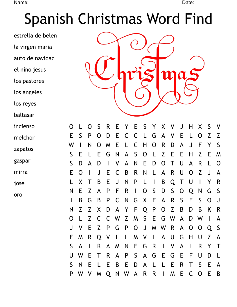 Printable Shoe Crosswords Spanish Christmas Printable Shoe Crosswords Spanish Christmas