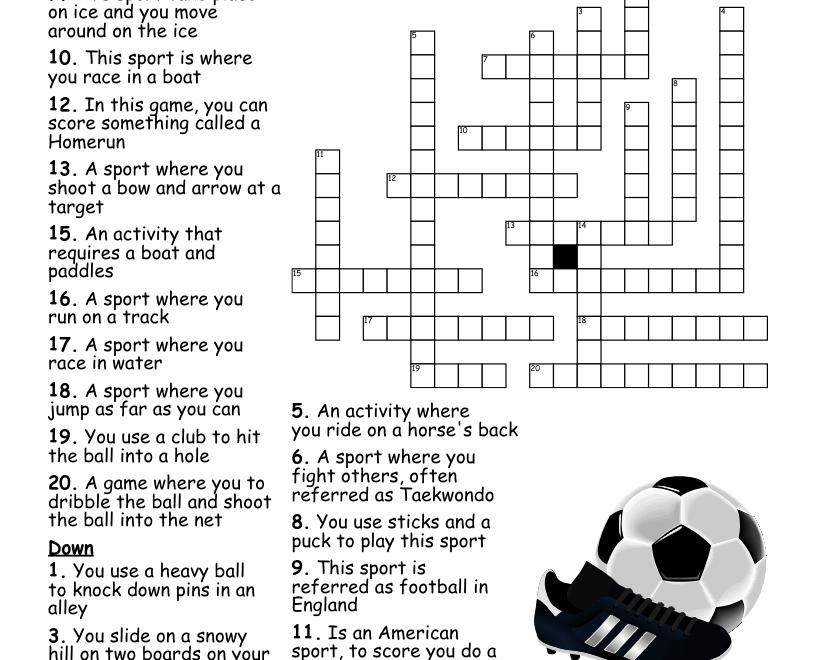 Sports Crossword WordMint