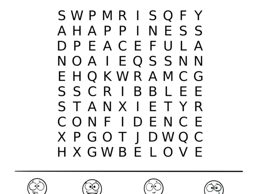 SPOT Emotions Crossword Download Activity Printable Diane Alber
