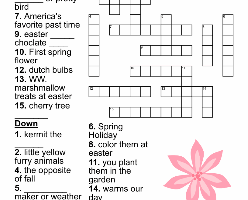 Spring Crossword WordMint