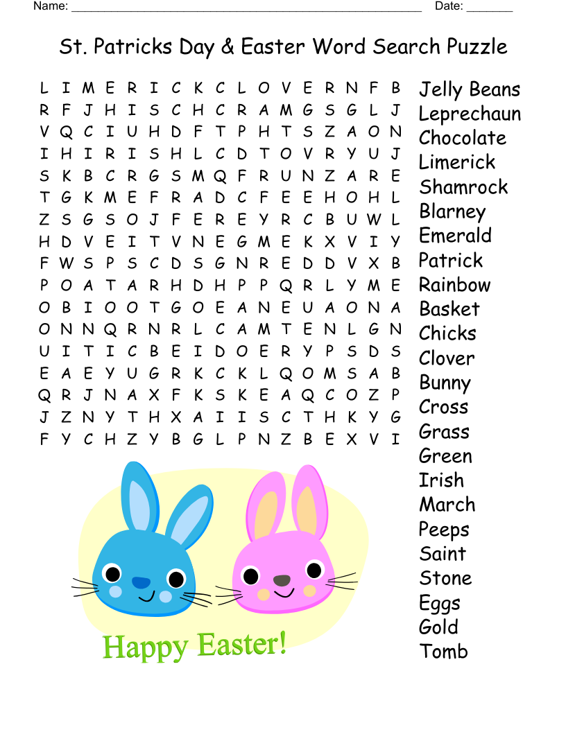 Free Easter Printable Word Search Crossword Puzzles Free Easter Printable Word Search Crossword Puzzles