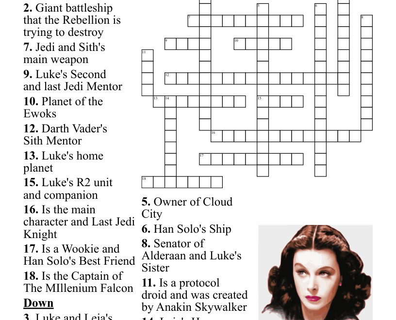 Star Wars Crossword WordMint