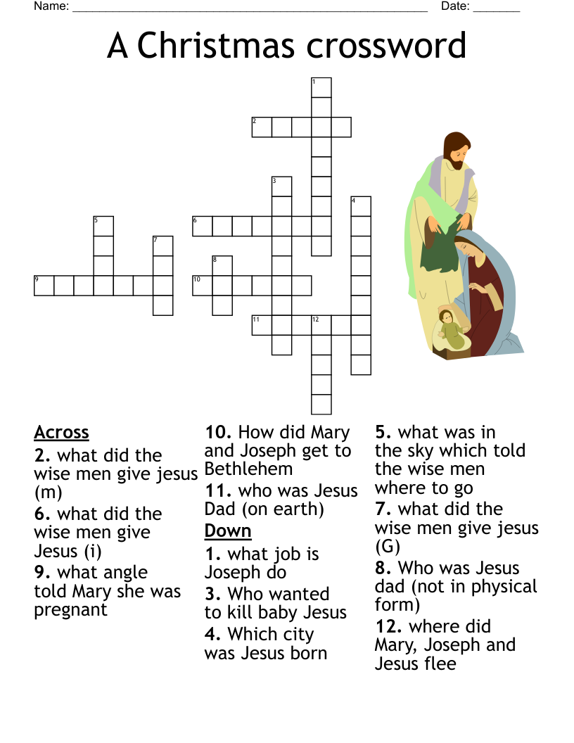 Sunday School Crossword WordMint Sunday School Crossword WordMint