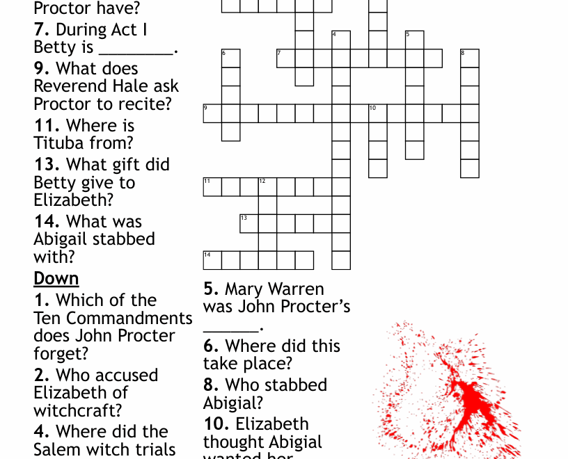 The Crucible Crossword WordMint