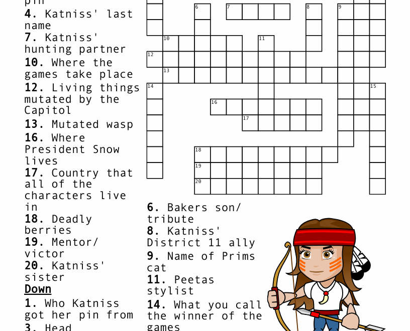 The Hunger Games Crossword WordMint