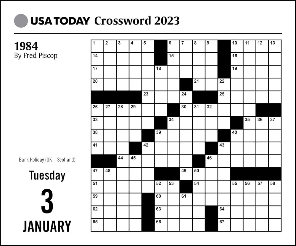 U S A Today Printable Crossword Puzzle