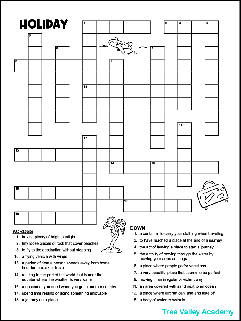 Crossword Puzzle Packet Printable