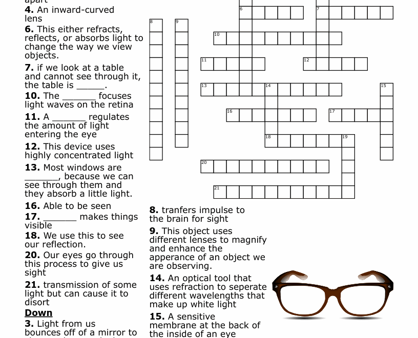 Vision Care Crosswords Word Searches Bingo Cards WordMint