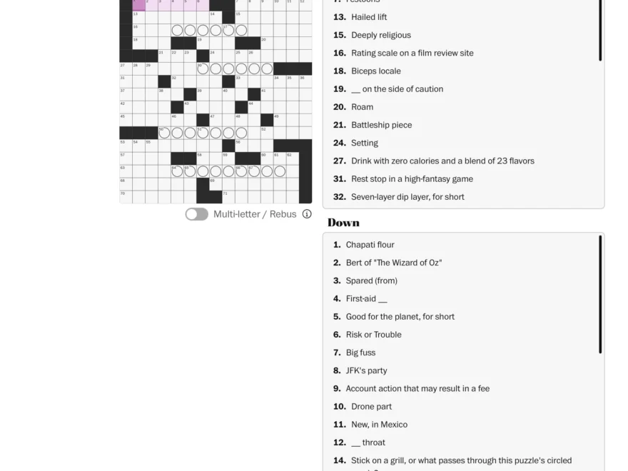 Washington Post Changed Their Format Again R crossword