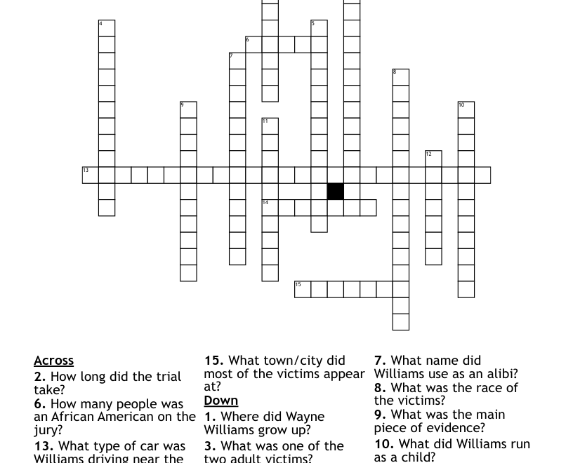 Wayne Williams Crossword WordMint