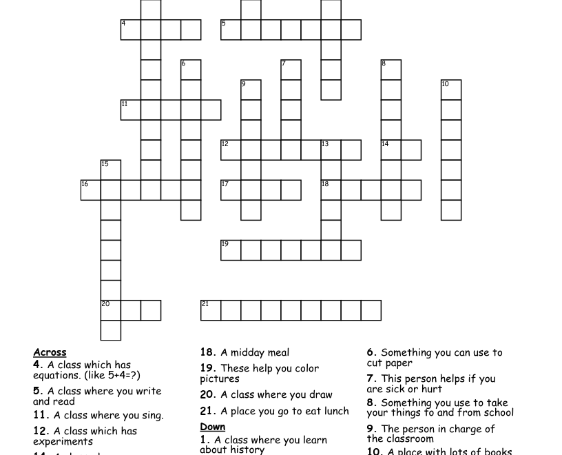 Welcome To 3rd Grade Crossword WordMint