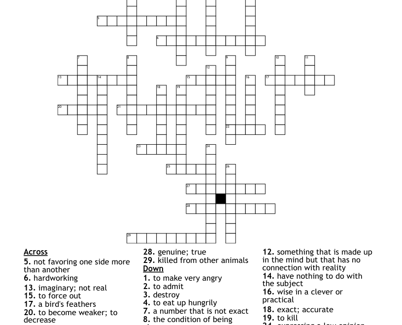 Word List Crossword WordMint